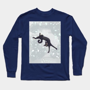 悬浮猫 levitating cat Long Sleeve T-Shirt